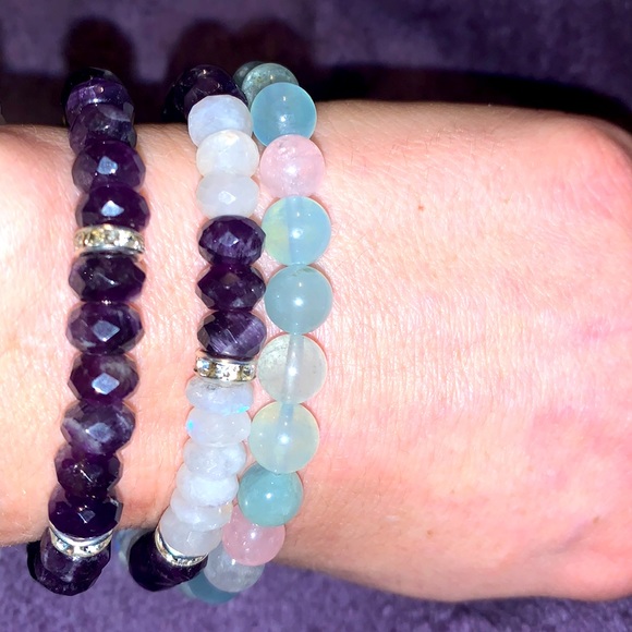 🪬2/$20🪬New 8mm Nat Morganite Stretch Bracelet (Fits a Larger Wrist 7.5-9”) - Picture 10 of 16